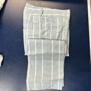 Light blue with white stripes logan crop pants